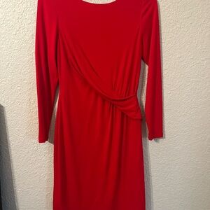 Vince Camuto Vibrant Red Long Sleeve Dress